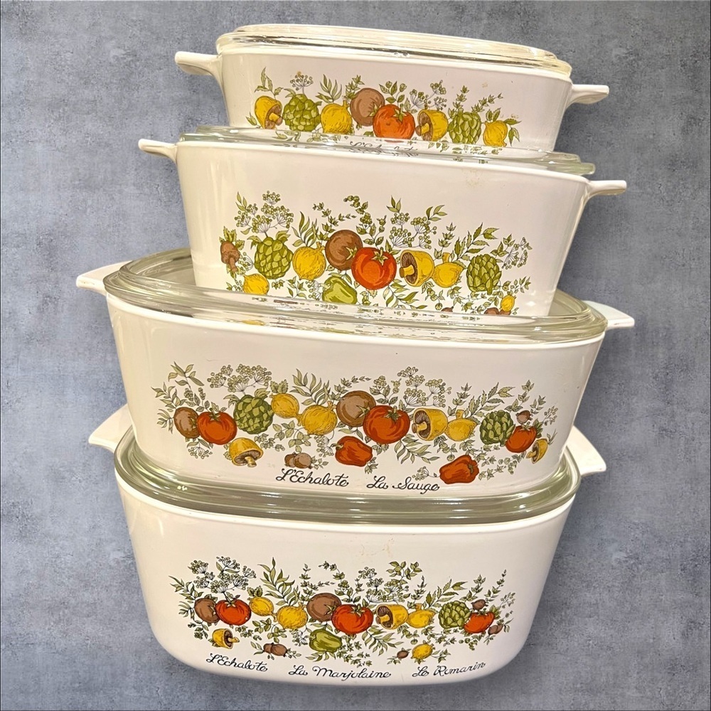RARE SET Corningware ‘spice of life’ Bakeware Set‎